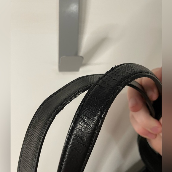 Ralph Lauren Black Tote Shoulder Purse With Charm - Picture 3 of 9